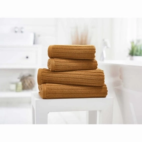Rialto Ribbed Zero Twist Cotton Hand Towel 480 GSM In Spice bathroom essentials,bathroom accessories,bathroom set