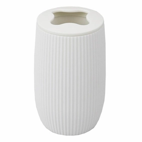 Ribbed Plastic Toothbrush Holder, White toothbrush holder,bathroom cup,bathroom organizer