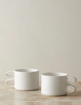 Ribbon Mug (Set of 2) by Sarah Sherman Samuel -  - home decor,home accents,interior accessories
