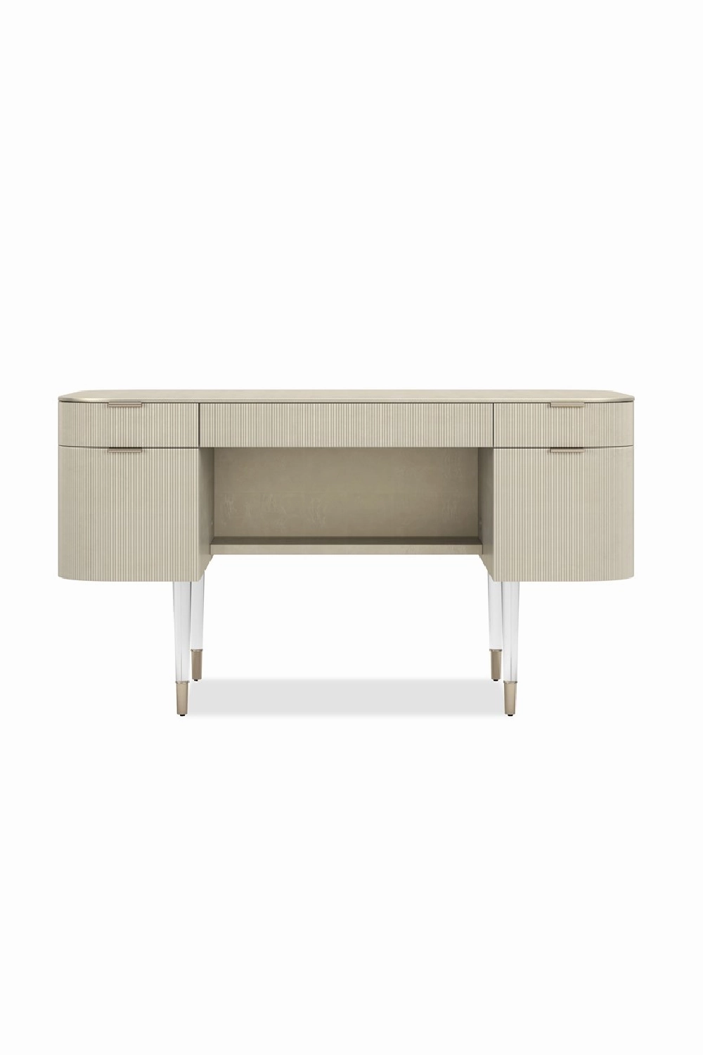 Ridged 2-Drawer Desk | Caracole Lady Love