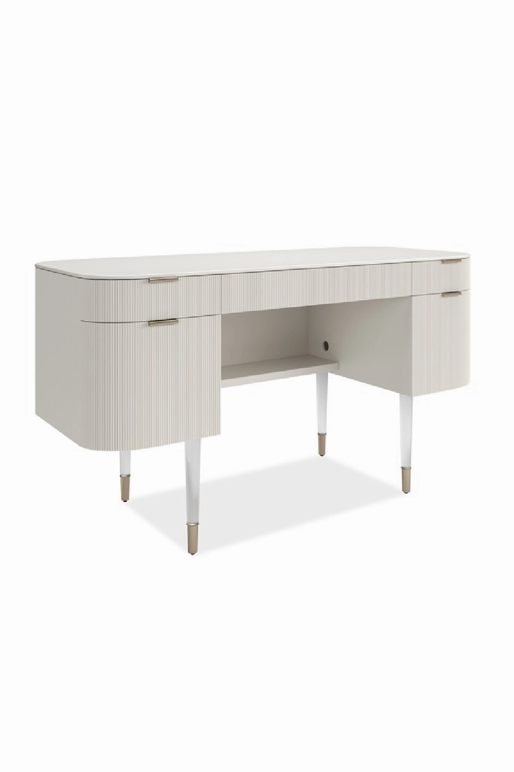 Ridged 2-Drawer Desk | Caracole Lady Love