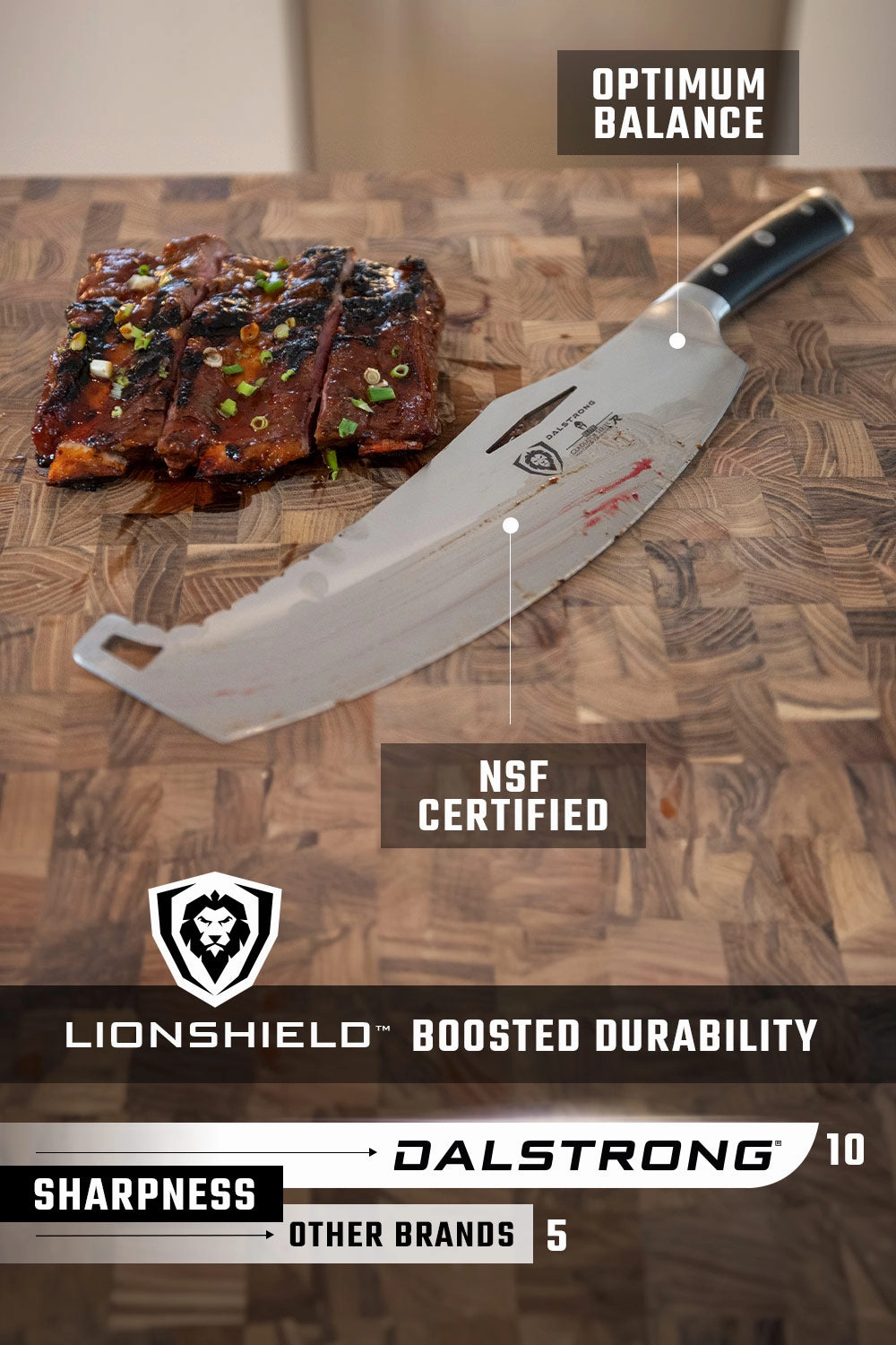 Rocking Cleaver Knife 12" | Gladiator Series | Limited Edition | NSF Certified | Dalstrong 