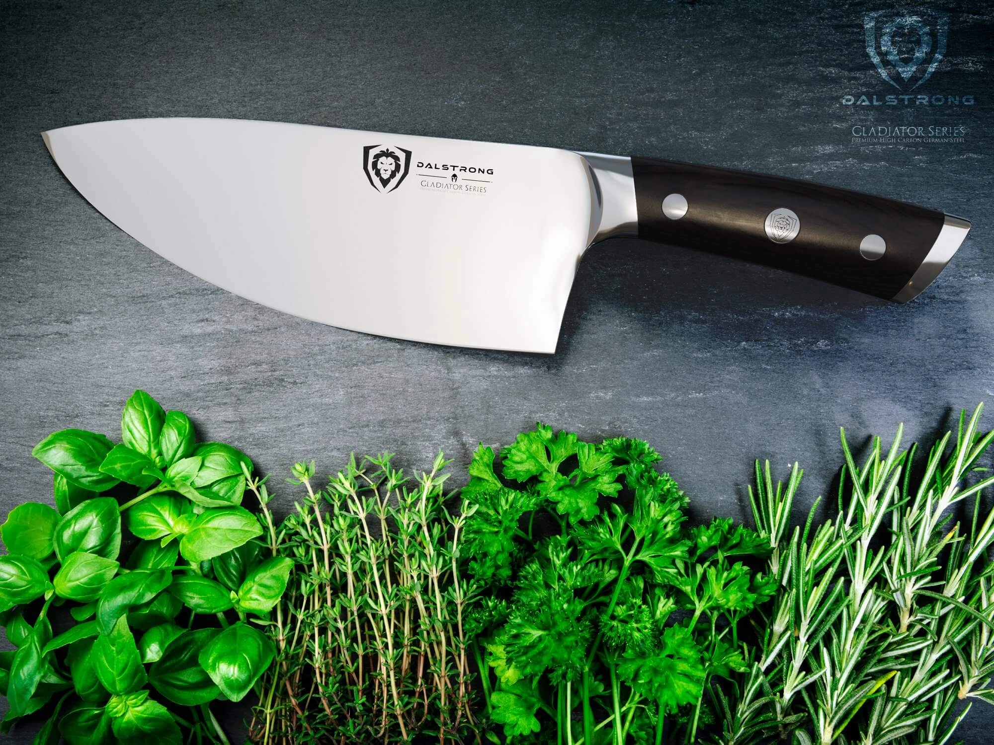 Rocking Herb Knife 7" | Gladiator Series | NSF Certified | Dalstrong 