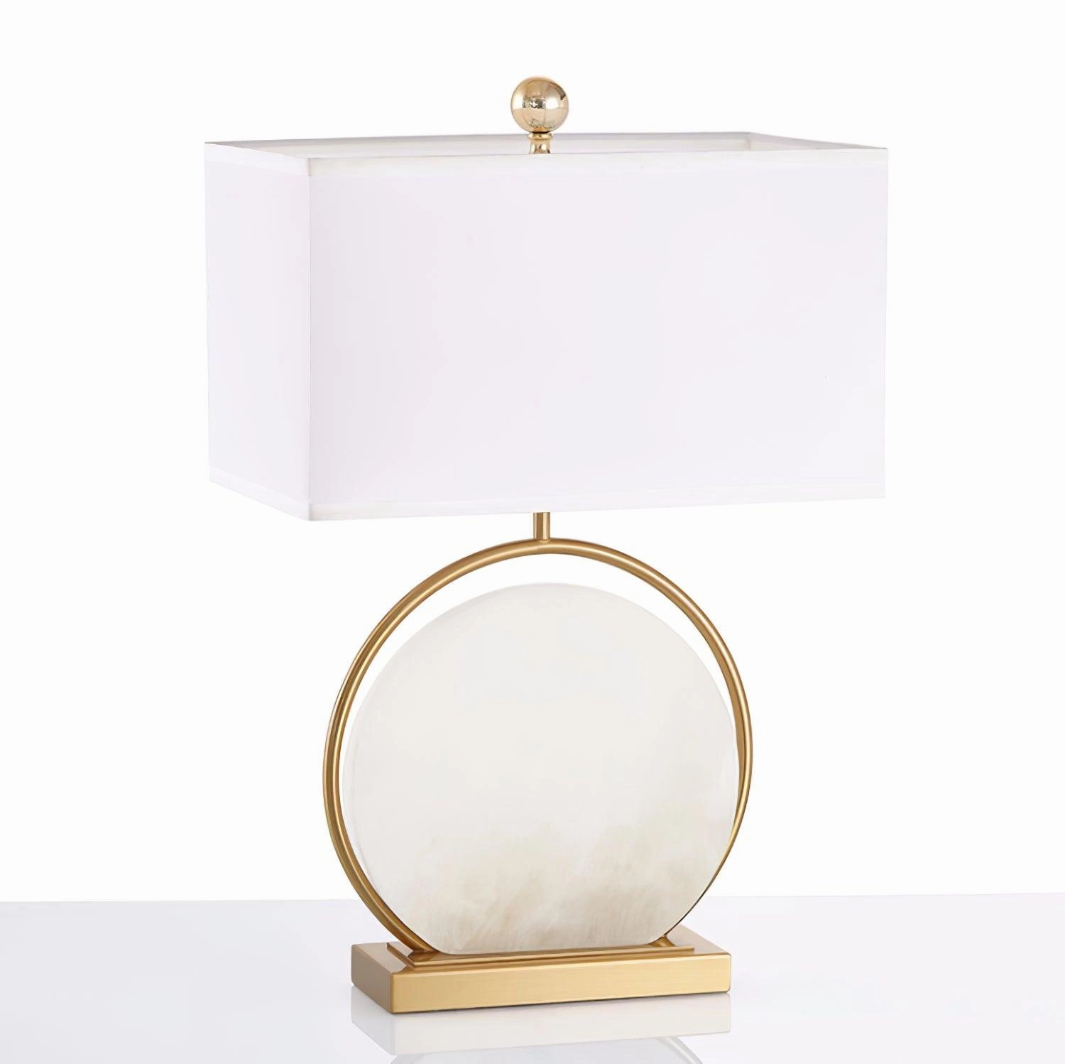 Roma White Marble Table Lamp