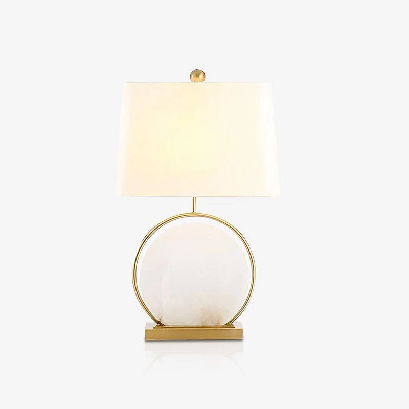 Roma White Marble Table Lamp