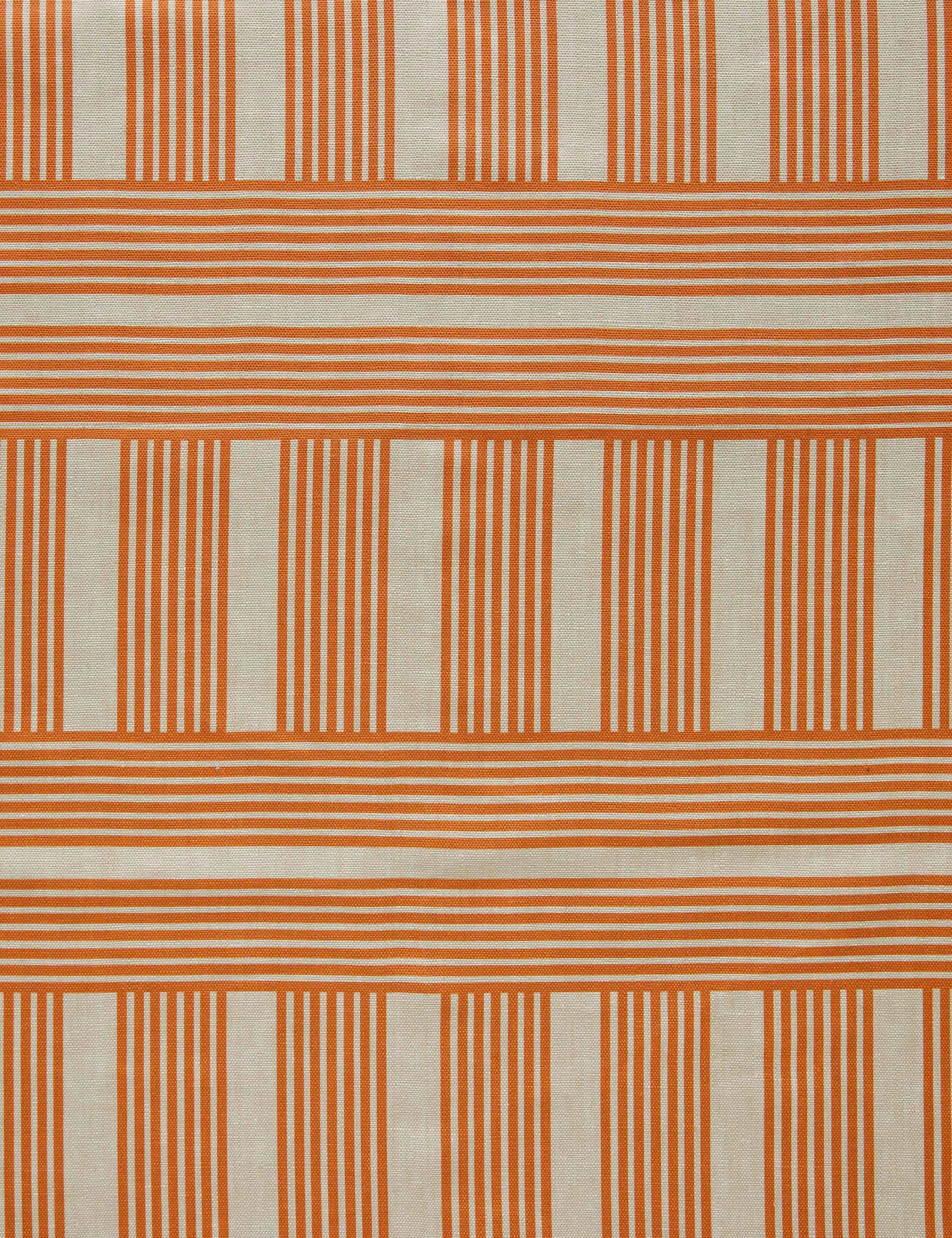 Roman Holiday Grid Flax Linen Fabric by Wallshoppe