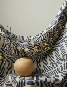 Roman Holiday Grid Flax Linen Fabric by Wallshoppe home decor,home accents,interior accessories