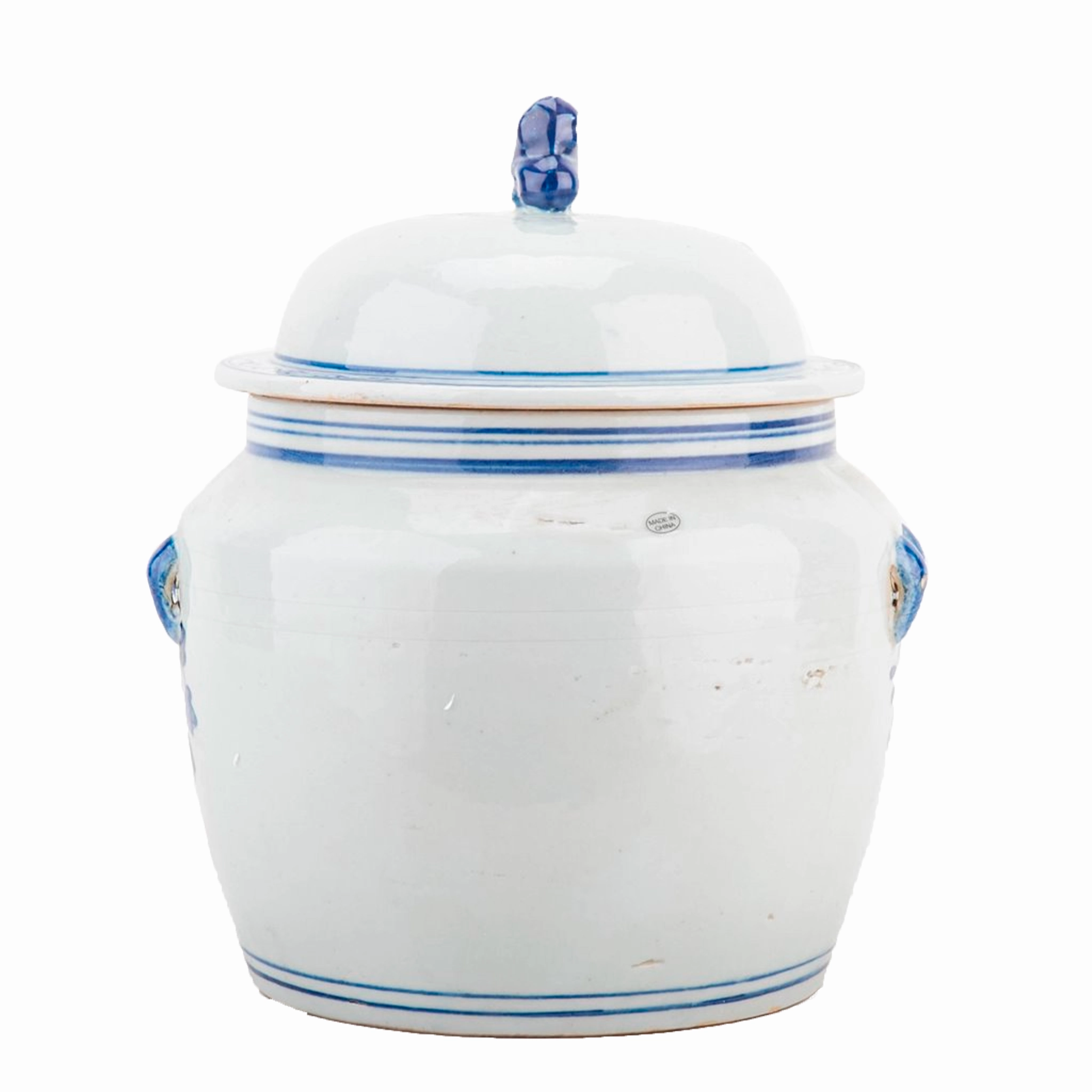 Round Cover Lid Jar Floral and Bird