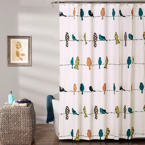 Rowley Birds Shower Curtain shower curtain,bath curtain,bathroom decor