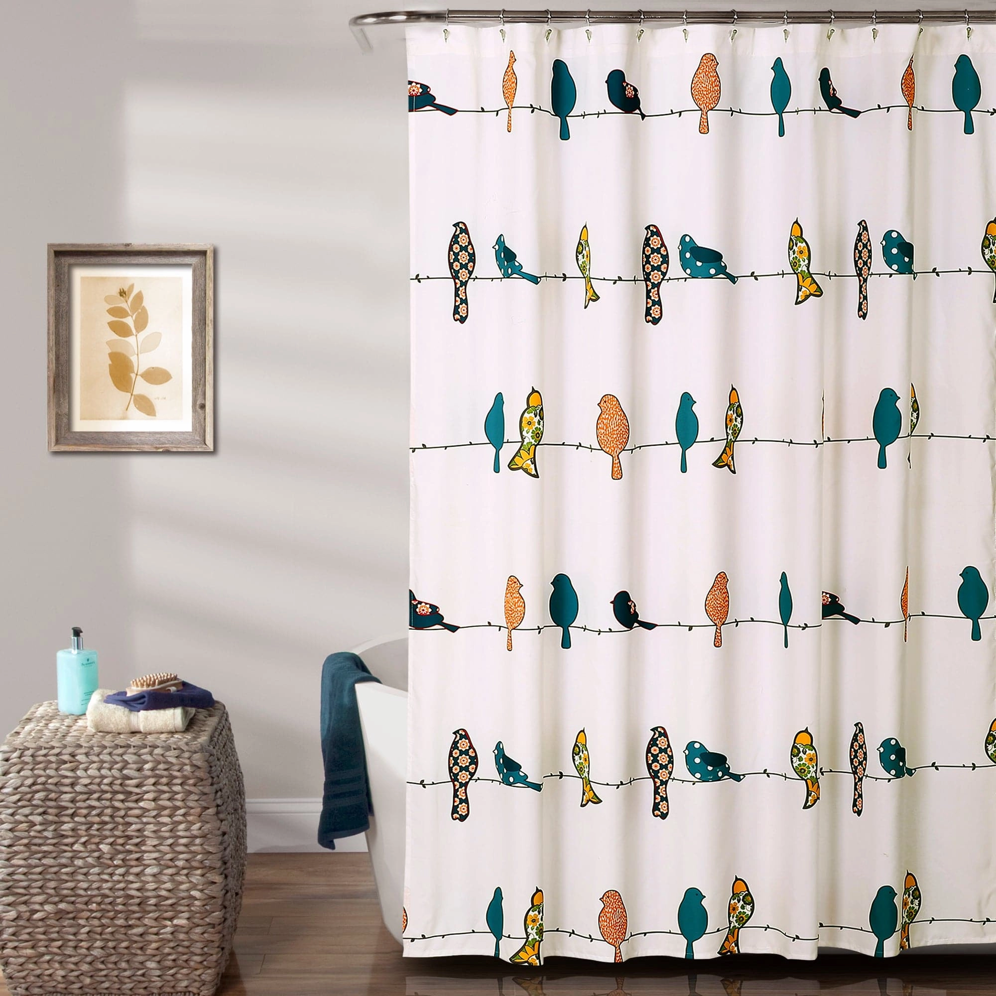 Rowley Birds Shower Curtain shower curtain,bath curtain,bathroom decor