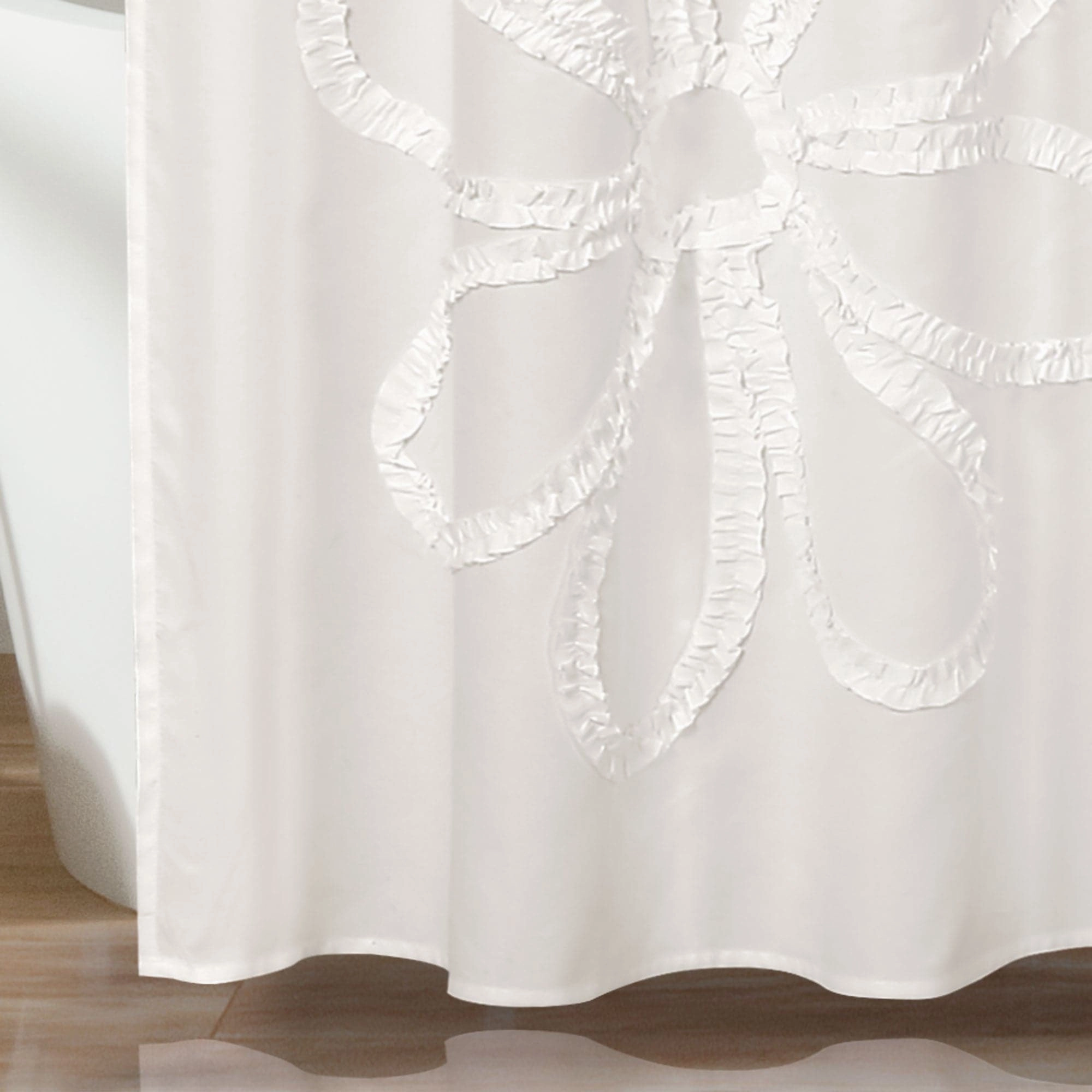 Ruffle Flower Shower Curtain
