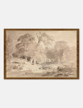 Rural Landscape in the Mark Brandenburg Print by Carl Blechen wall art,canvas print,home wall decor