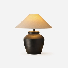 Rustic Black Ceramic Table Lamp table lamp,bedside lamp,lighting decor