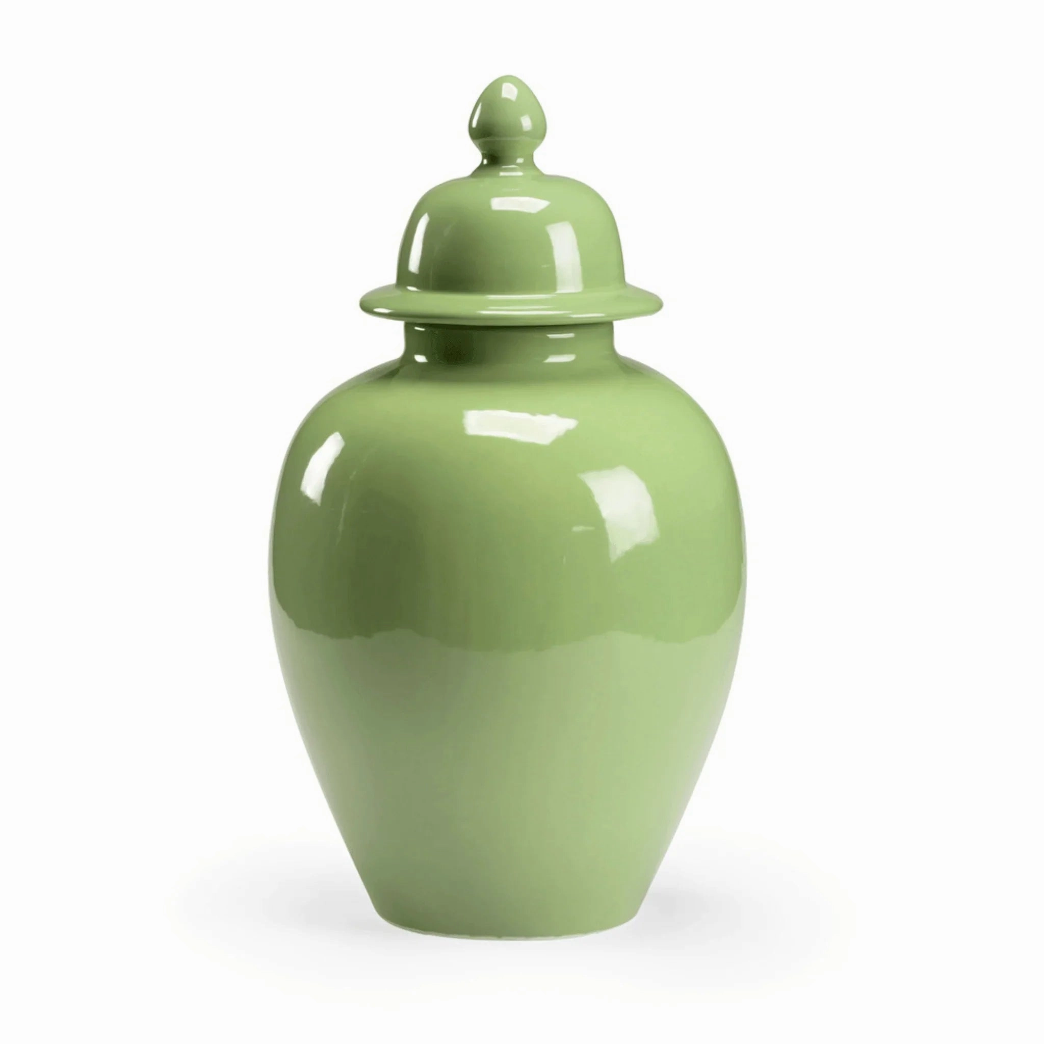 Sage Green Landis Covered Vase/Ginger Jar vase,flower vase,home decoration
