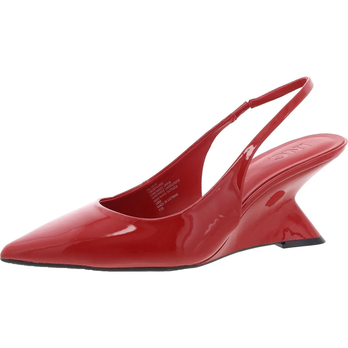 Sairi Womens Patent Pointed Toe Slingback Heels