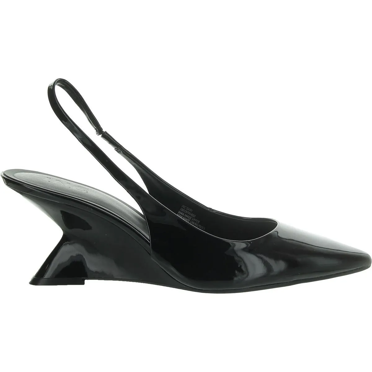 Sairi Womens Patent Pointed Toe Slingback Heels