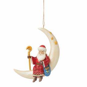 Santa in Moon Ornament figurines,decorative figurines,home accents