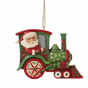 Santa in Train Ornament figurines,decorative figurines,home accents