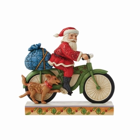 Santa Riding Bicycle figurines,decorative figurines,home accents