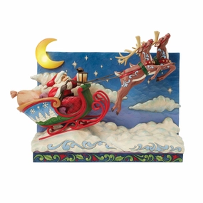 Santa Sleigh with Reindeer LED figurines,decorative figurines,home accents