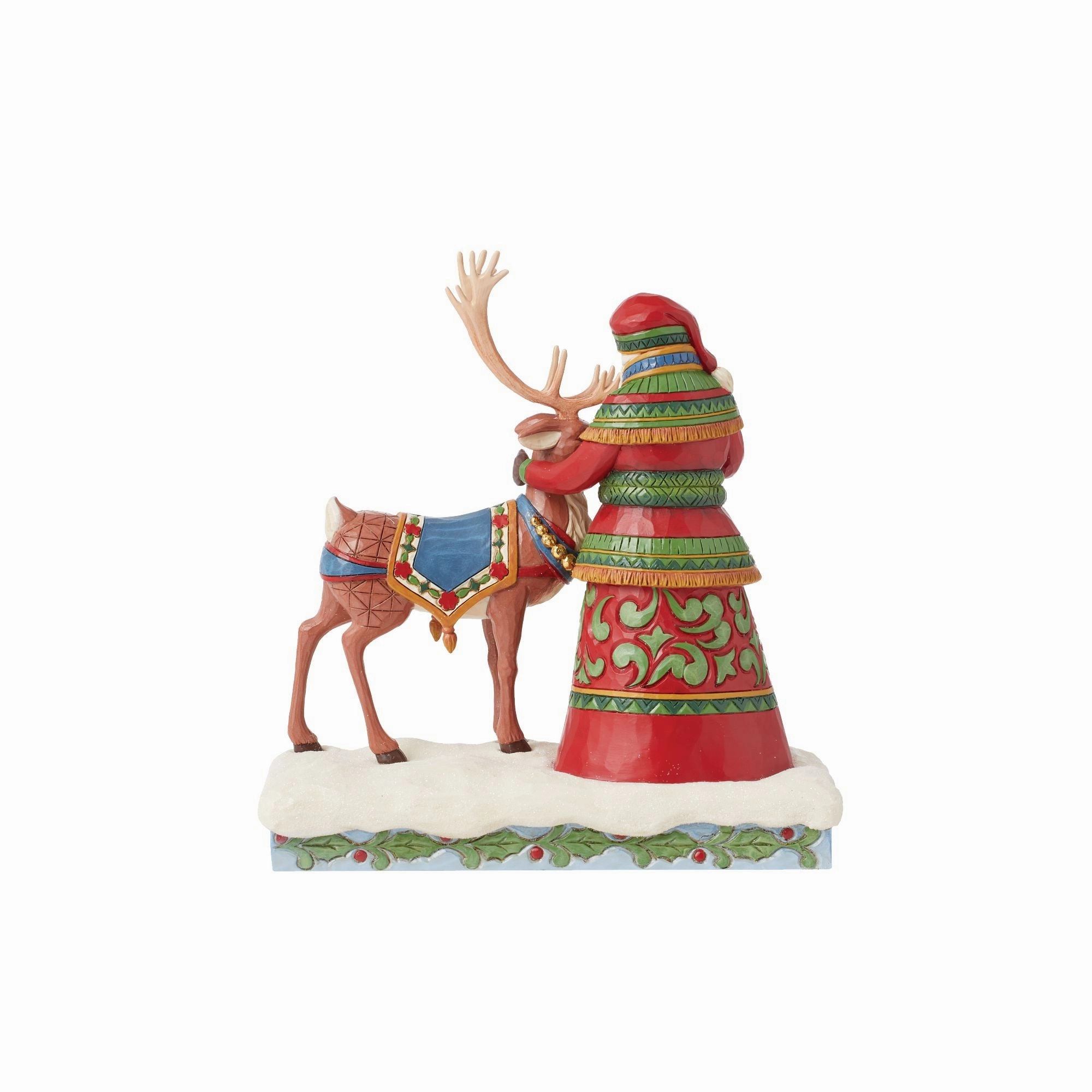 Santa Standing with Reindeer