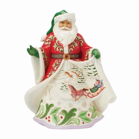 Santa Winter Scene Musical FE figurines,decorative figurines,home accents