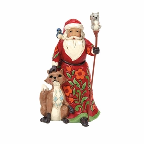 Santa with Fox Figurine figurines,decorative figurines,home accents