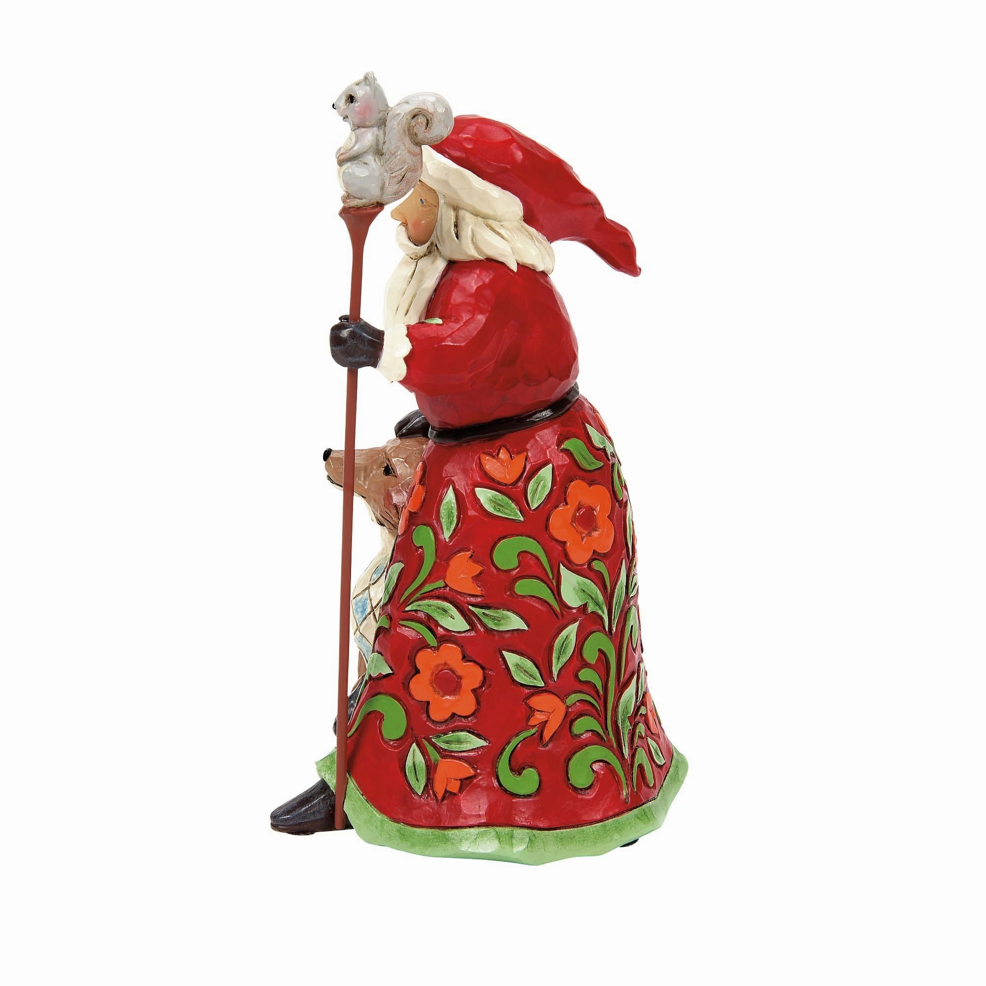 Santa with Fox Figurine