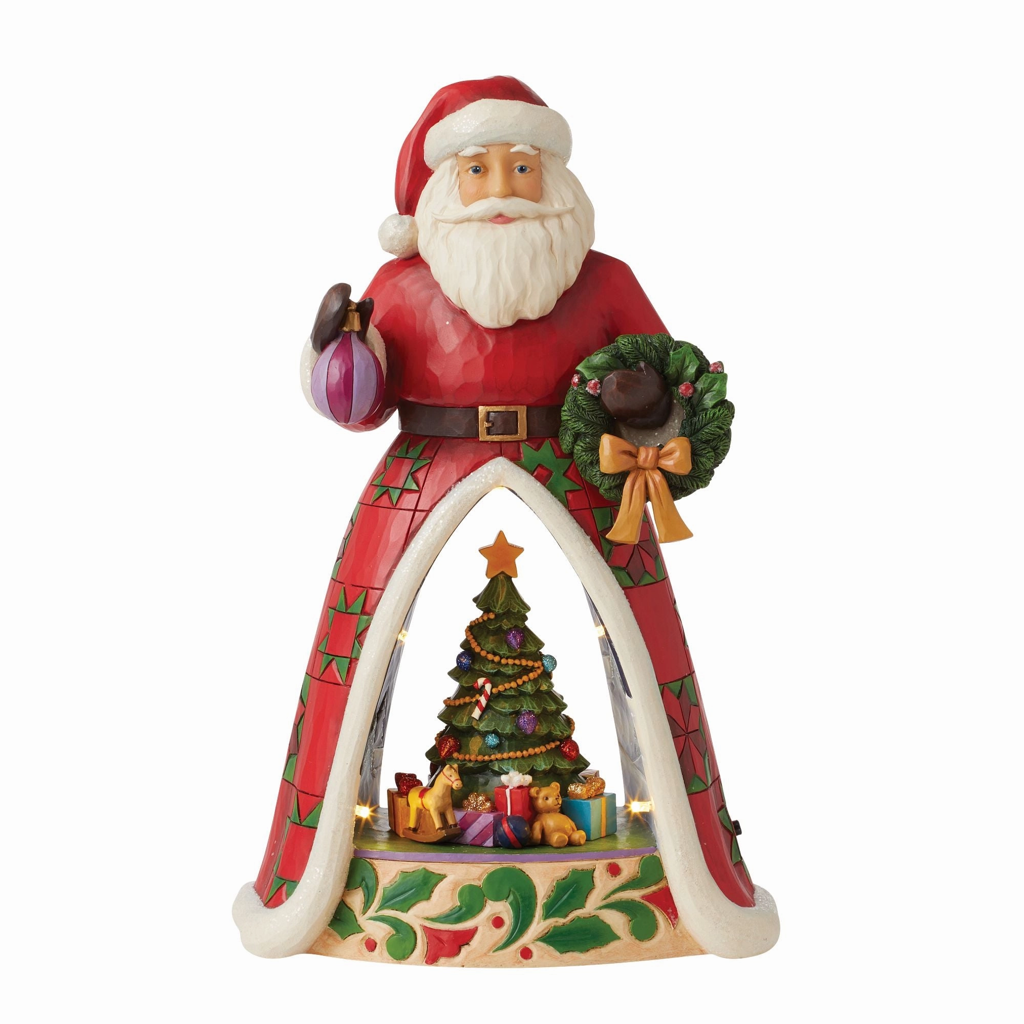 Santa with LED Scene figurines,decorative figurines,home accents