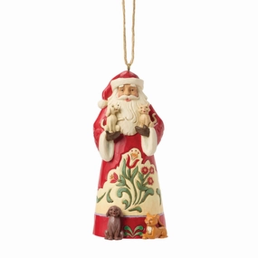 Santa With Pets Ornament figurines,decorative figurines,home accents