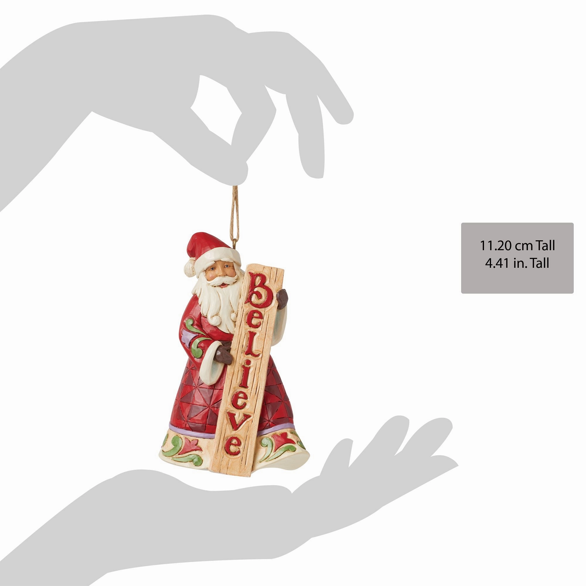 Santa with Porch Board Orn