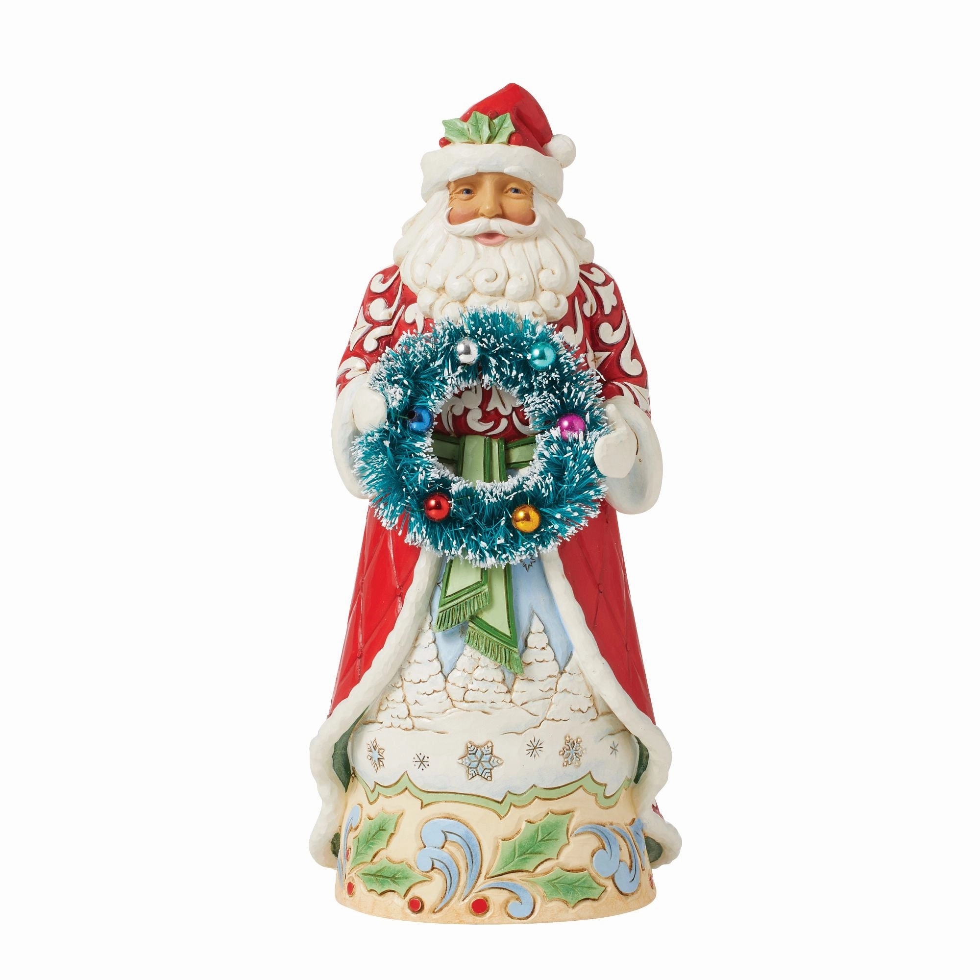 Santa with Sisal Wreath Fig figurines,decorative figurines,home accents