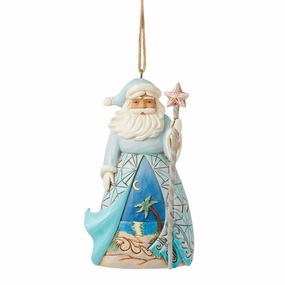 Santa with Starfish Cane Orn figurines,decorative figurines,home accents