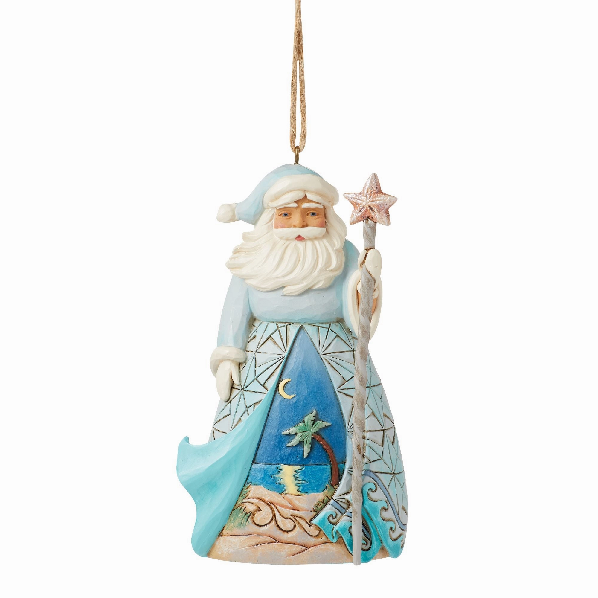 Santa with Starfish Cane Orn figurines,decorative figurines,home accents