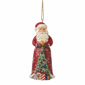 Santa with Tree in Skirt Orn figurines,decorative figurines,home accents