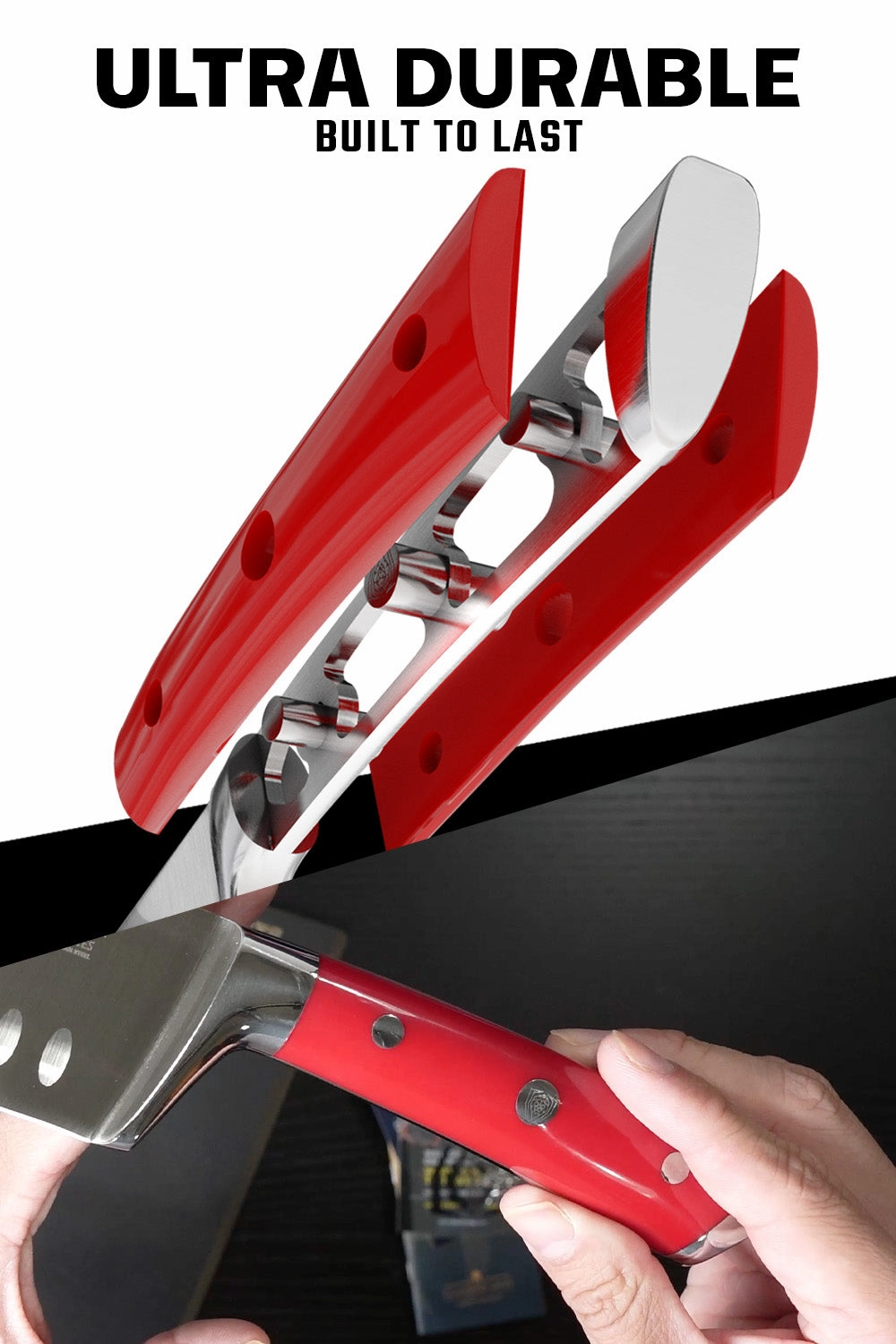 Santoku Knife 7" | Crimson Red ABS Handle | Gladiator Series | NSF Certified | Dalstrong 