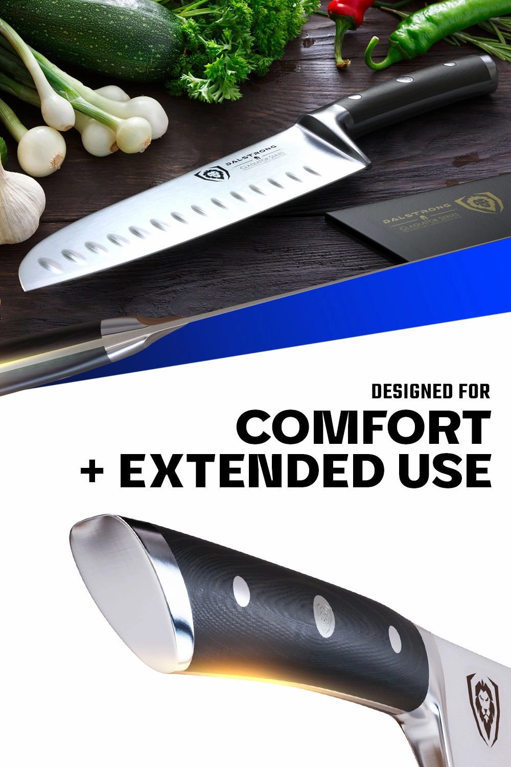 Santoku Knife 7" | Gladiator Series | NSF Certified | Dalstrong 