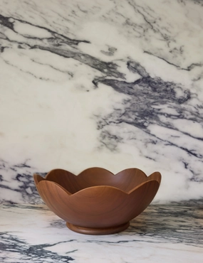 Scalloped Wood Bowl by Sarah Sherman Samuel home decor,home accents,interior accessories