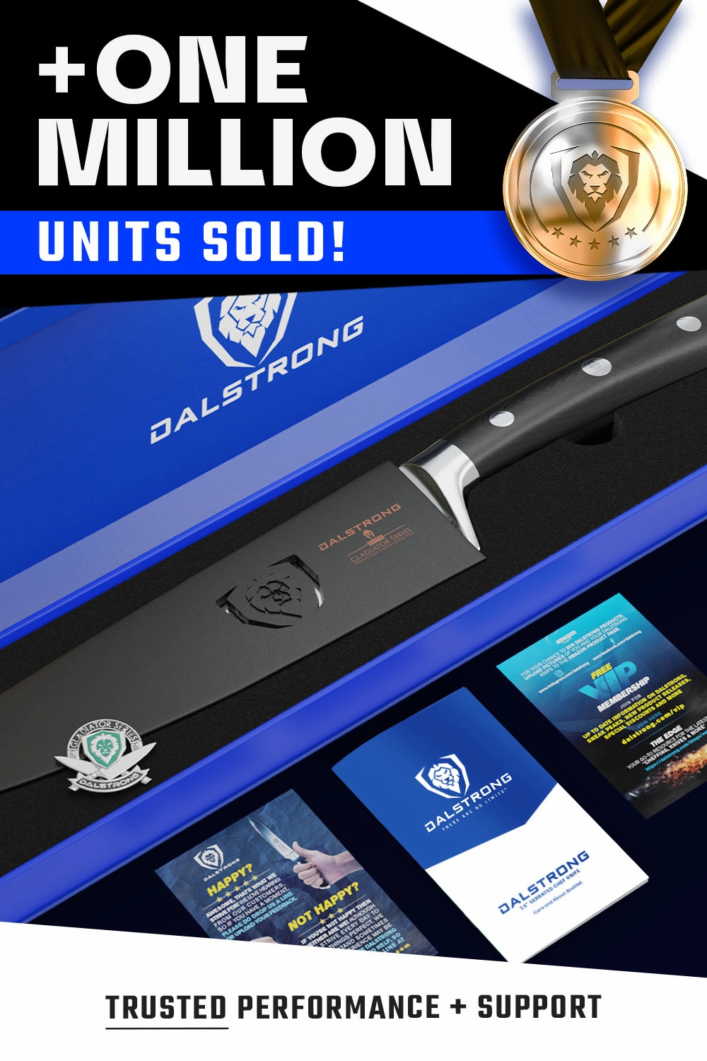 Serrated Chef Knife 7.5" | Gladiator Series | NSF Certified | Dalstrong 