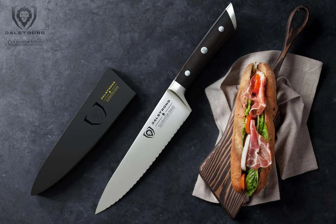 Serrated Chef Knife 7.5" | Gladiator Series | NSF Certified | Dalstrong 