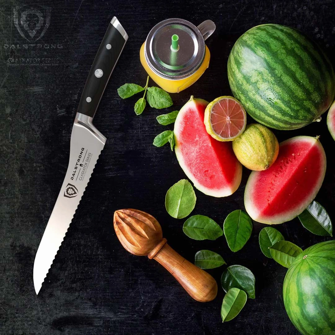 Serrated Offset Bread & Deli Knife 8" | Gladiator Series | NSF Certified | Dalstrong 