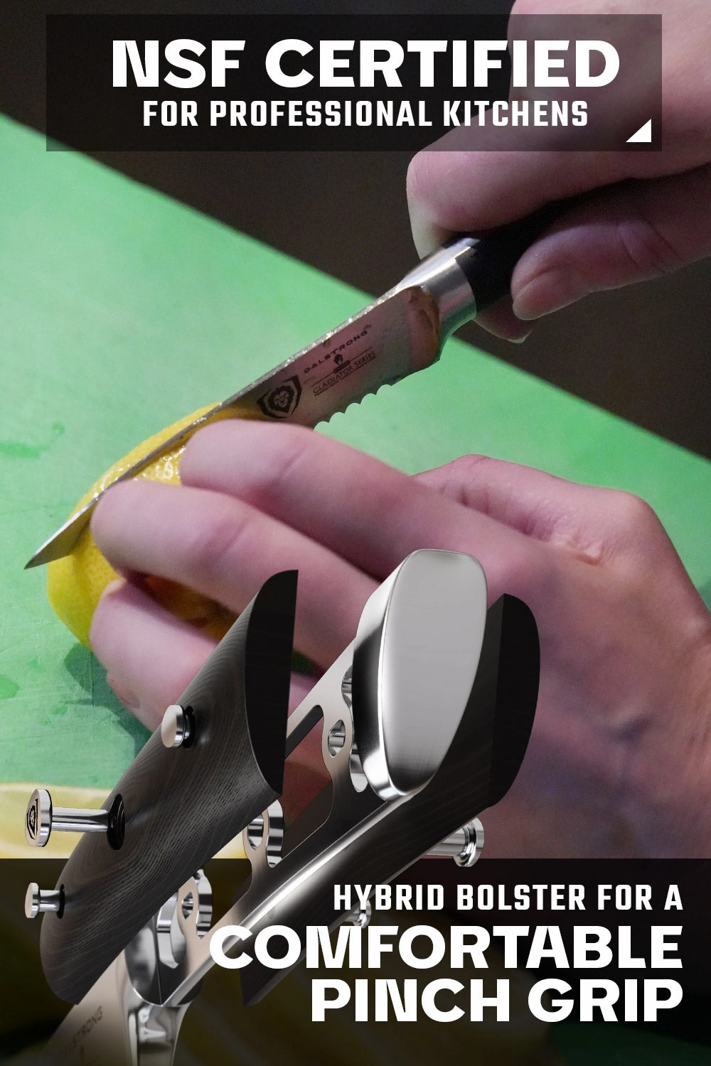 Serrated Paring Knife 3.75" | Gladiator Series | NSF Certified | Dalstrong 