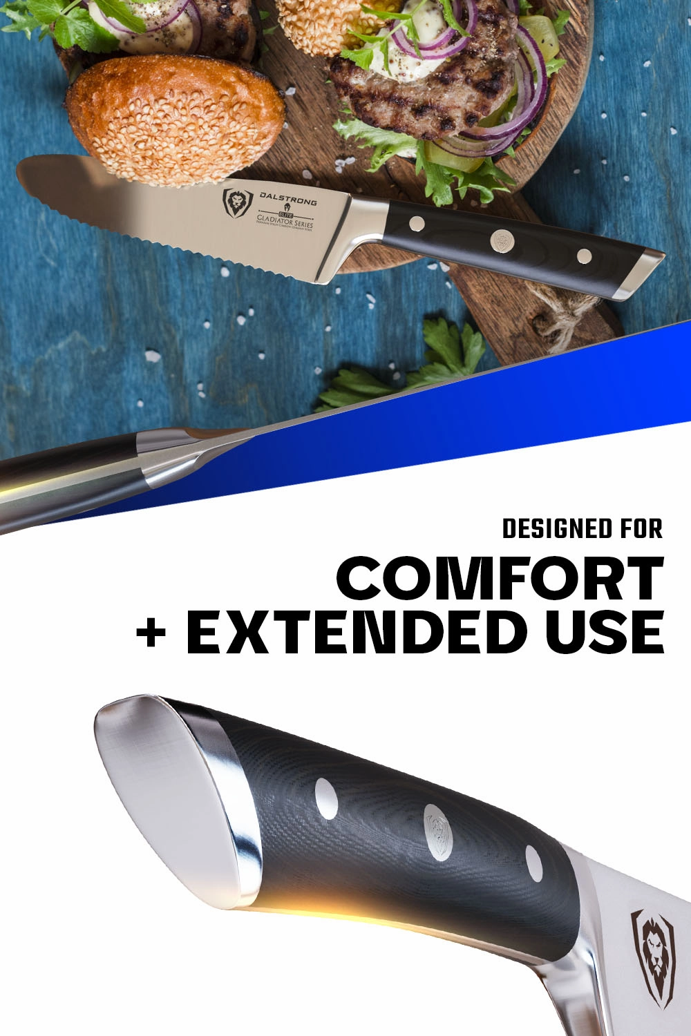 Serrated Sandwich, Deli & Utility Knife 6" | Gladiator Series | NSF Certified | Dalstrong 
