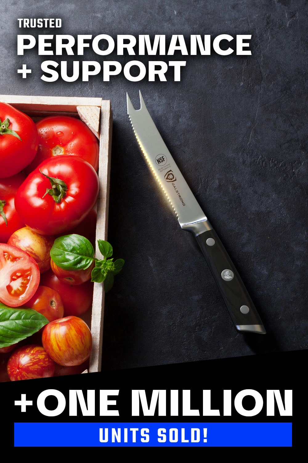 Serrated Tomato Knife 5" | Gladiator Series | NSF Certified | Dalstrong 