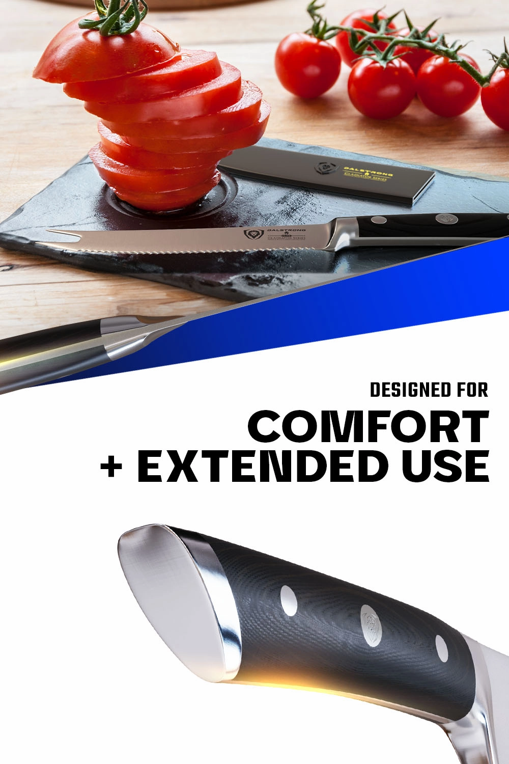 Serrated Tomato Knife 5" | Gladiator Series | NSF Certified | Dalstrong 