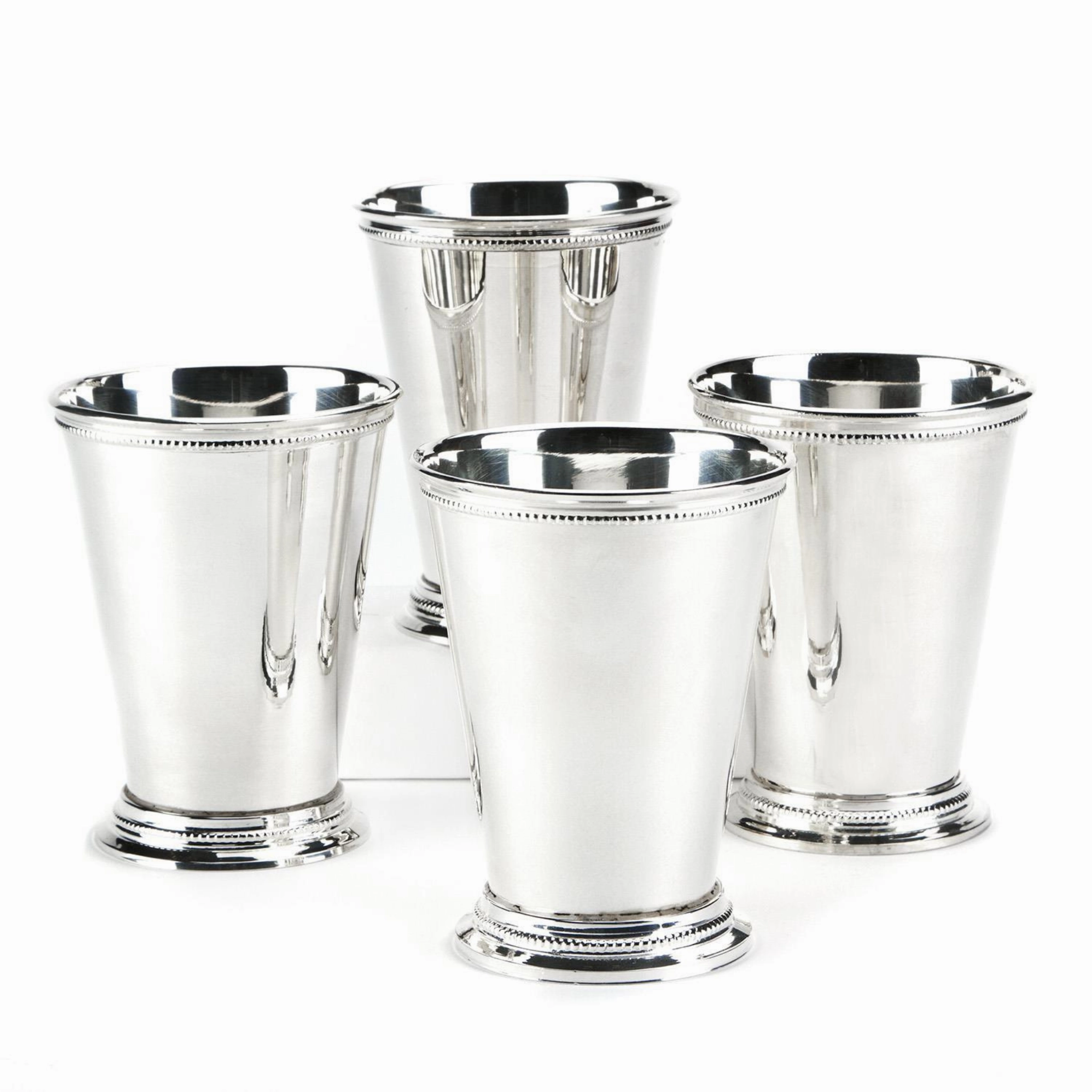 Set of 4 Lacquered Silver-Plated Mint Julep Vases vase,flower vase,home decoration