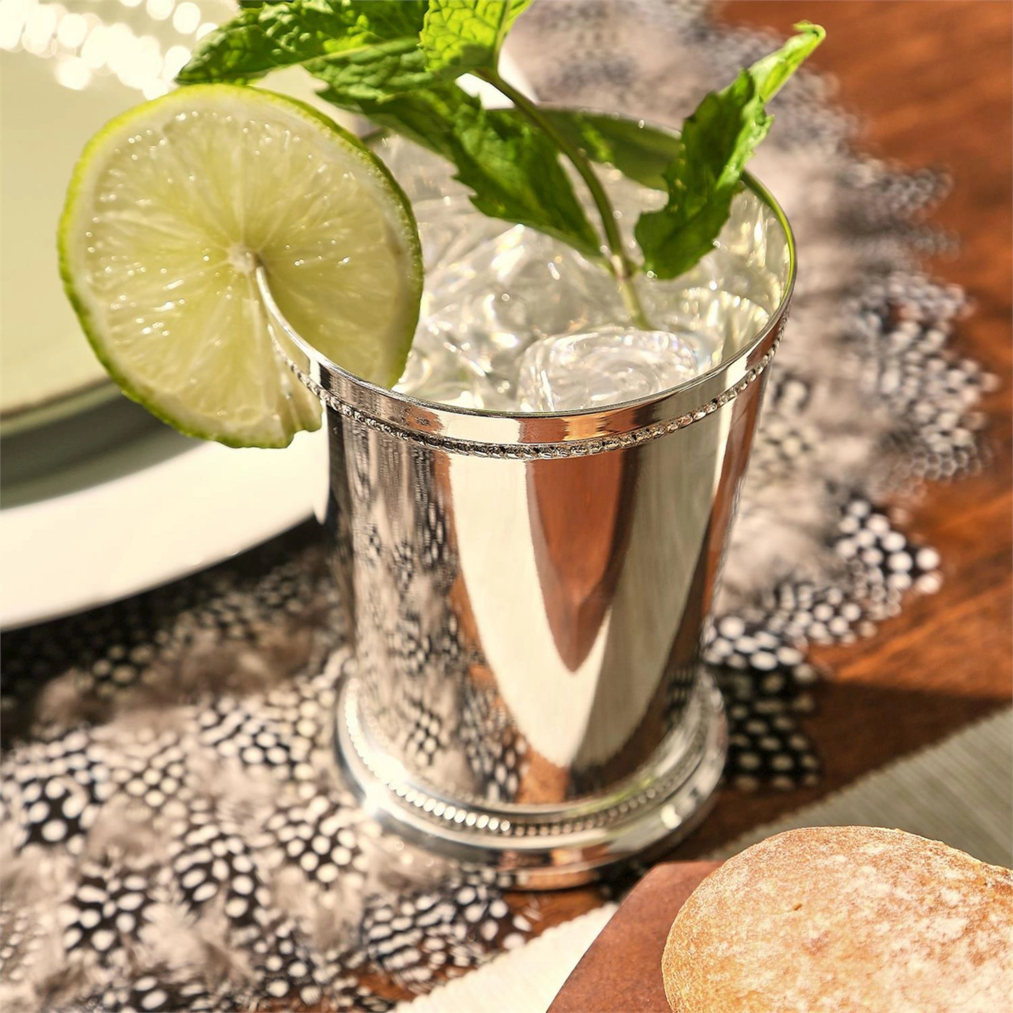 Set of 4 Lacquered Silver-Plated Mint Julep Vases