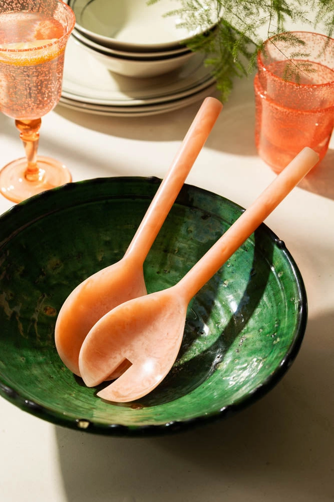 Set Of Picnic Salad Servers In Pink kitchenware,kitchen essentials,cooking tools
