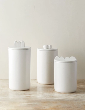 Shapeshifter Ceramic Canister (Set of 3) by Sarah Sherman Samuel home decor,home accents,interior accessories