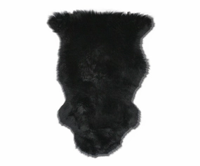 Sheepskin Throw - Black dining table,kitchen table,dining room furniture